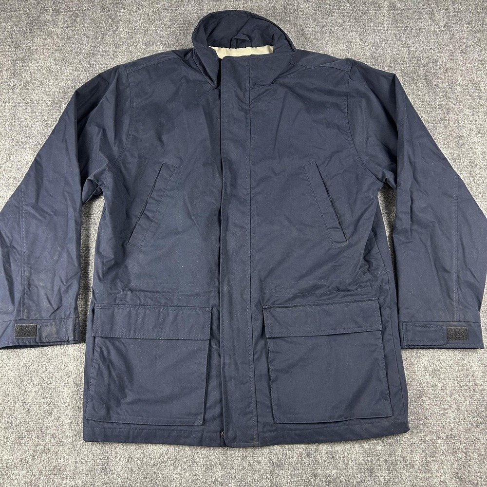Eddie Bauer‎ Jacket Mens Medium Blue Weekend Insulated Cotton Nylon Coat Parka